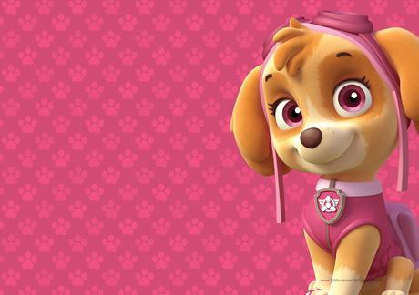 Convite Digital Festa Patrulha Canina para meninas