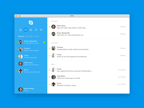 Fantástico rediseño de Skype para Mac [Concepto]