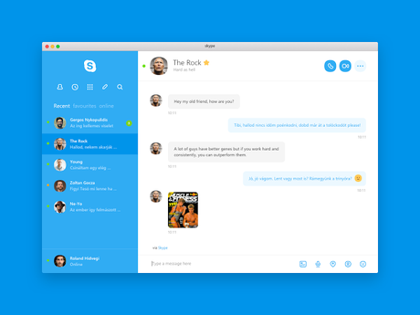 Fantástico rediseño de Skype para Mac [Concepto]