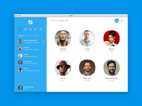 Fantástico rediseño de Skype para Mac [Concepto]