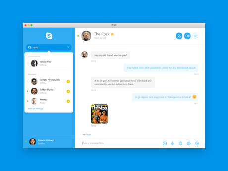 Fantástico rediseño de Skype para Mac [Concepto]