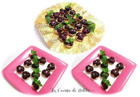 Pasteles de cerezas al kirsch