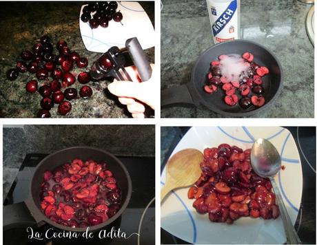 Pasteles de cerezas al kirsch