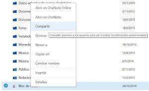 Compartir archivos en OneDrive