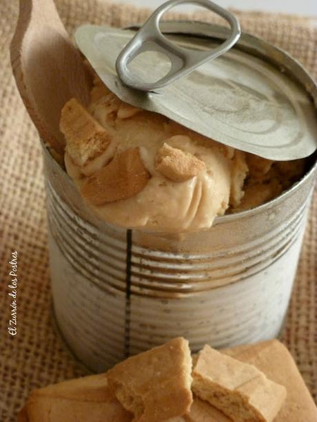 Helado de Dulce de Leche y Galletas