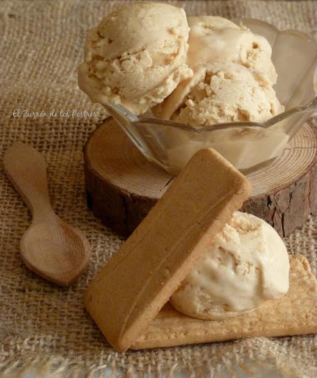 Helado de Dulce de Leche y Galletas