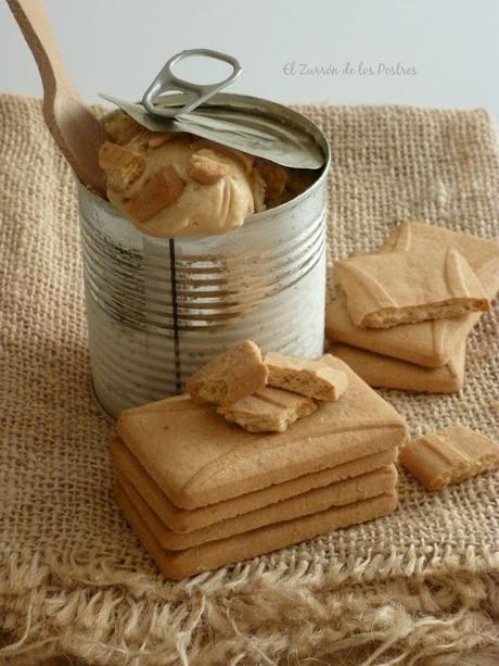 Helado de Dulce de Leche y Galletas