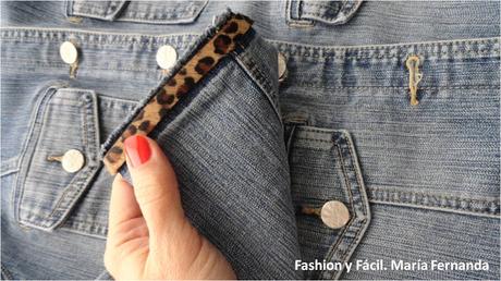 Personaliza tu chaqueta de Denim con un toque de animal print (DIY Customice your Denim Jacket with a touch of animal print)