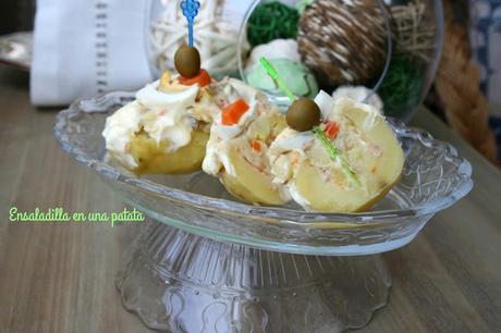 Ensaladilla en una patata