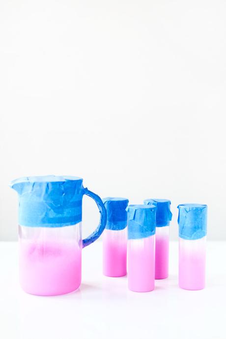 DIY: tunea esta jarra y vasos de Ikea con pintura de spray y lúcete en tus reuniones de verano