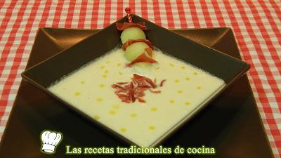 Sopa fría de melón receta fácil