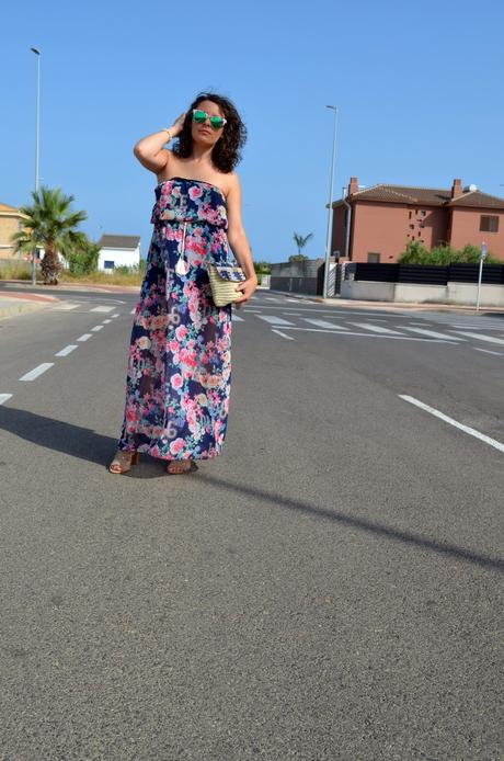 Maxi vestido de flores y clutch de Kbas_look_mivestidoazul (7)