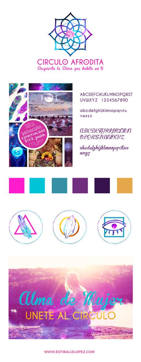 diseño de branding y logo de circulo afrodita por estibaliz lopez