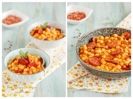 Garbanzos con tomate y chorizo