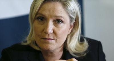 Marine Le Pen la Merkel y la UE