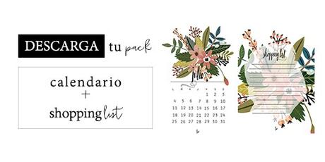 Calendario julio + shopping list