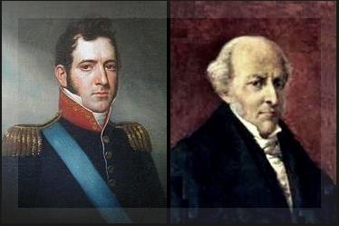 Medrano (der.) amplió el alcance de la declaración de nuestra independencia por temor a la gestión de compatriotas como Alvear (izq). 