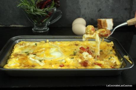 Frittata con Panceta, Puerro, Pimiento y Queso de Cabra #CookingTheChef: GR