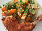 Pollo vegetales olla cocción lenta