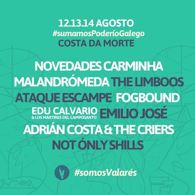 V de Valarés Festival Suma Poderío Galego a su Cartel V de Valarés Festival Suma Poderío Galego a su Cartel