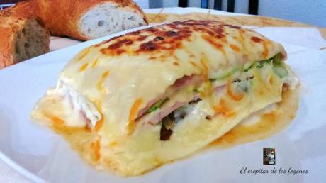 LASAÑA DE VERDURAS CON QUESO Y JAMÓN lasaña de verduras