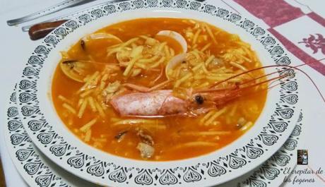 SOPA MARINERA CON FIDEOS sopa