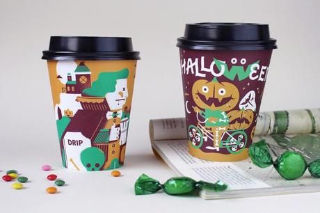 “Drip for Drip”, un bonito proyecto de vasos ilustrados por diseñadores de todo el mundo