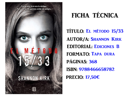 Reseña: El método 15/33, de Shannon Kirk