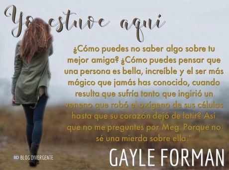 Reseña 'Yo estuve aquí' de Gayle Forman