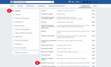 Facebook: Como publicar contenido en varios idiomas Facebook: Como publicar contenido en varios idiomas