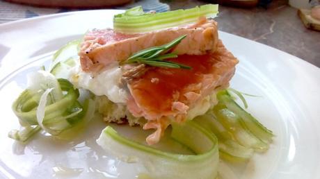 Queso Burrata con salmón y apio - Burrata con salmone e sedano - Burrata cheese recipe burratasalmon3