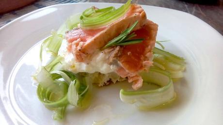 Queso Burrata con salmón y apio - Burrata con salmone e sedano - Burrata cheese recipe burratasalmon