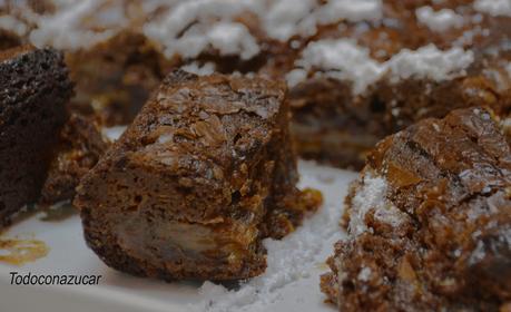 BROWNIE DE NUTELLA Y DULCE DE LECHE