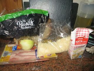 TOSTA CARBONARA CON CHAMPIÑONES