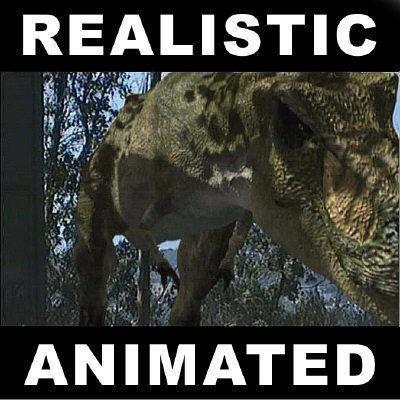 T-Rex 3D Model Free Download Descarga Full de T-Rex Tiranosaurio Animado para Cinema 4D y 3D Max