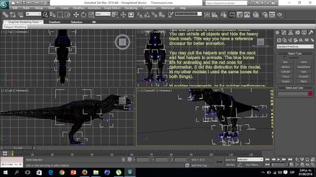 T-Rex 3D Model Free Download Descarga Full de T-Rex Tiranosaurio Animado para Cinema 4D y 3D Max