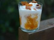 Helado yogur coulis albaricoque