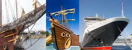 Diferentes proas de un barco