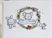 Clean Simple birthday card colored with Copic Markers