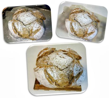 Pan rústico de ajo negro