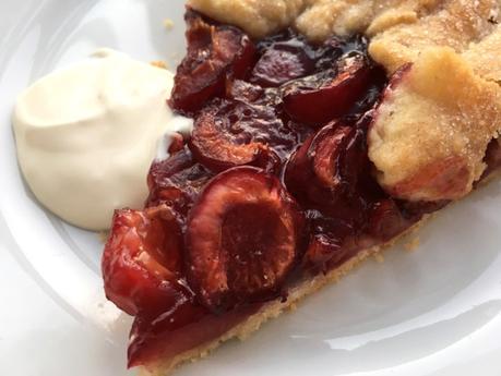 tartas fáciles con fruta tarta rápida casera tarta de cerezas postres receta delikatissen Galette de cerezas cherrie tart pie cerezas postre blog recetas postres fáciles 