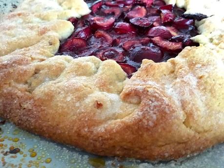 tartas fáciles con fruta tarta rápida casera tarta de cerezas postres receta delikatissen Galette de cerezas cherrie tart pie cerezas postre blog recetas postres fáciles 