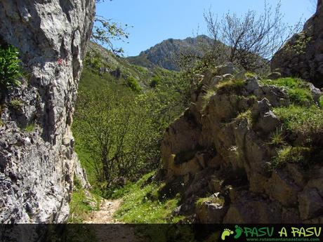 Paso entre muros de piedra