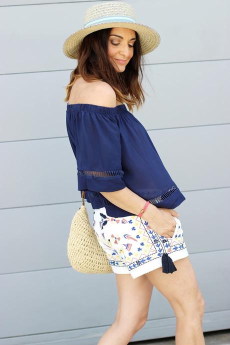 Shorts con detalles étnicos