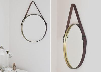 MODA PARA EL HOGAR: ESPEJO DE COLGAR CON CINTA