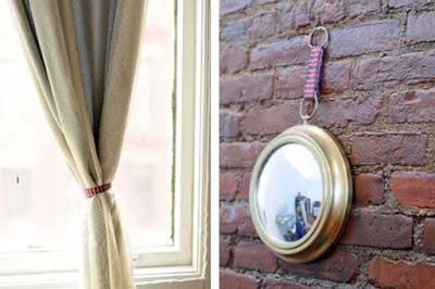 MODA PARA EL HOGAR: ESPEJO DE COLGAR CON CINTA