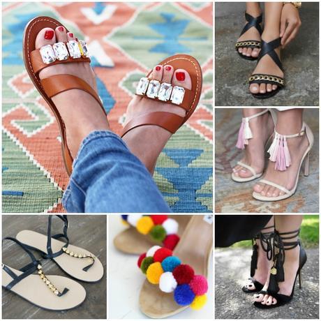 6 diy para decorar sandalias