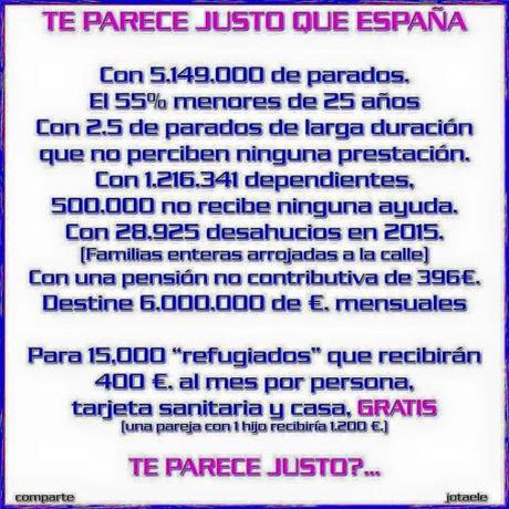 Señor socialista, ¡apadrine usted a un refugiado!