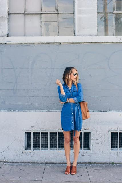 SUMMER MUST; DENIM DRESS.-