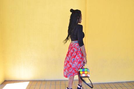 VINTAGE SKIRT + CRAZY BAG